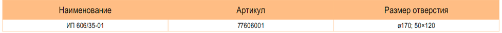 Характеристики: Изоляторы проходные ИП 606 / 35–01 Metaenergy 