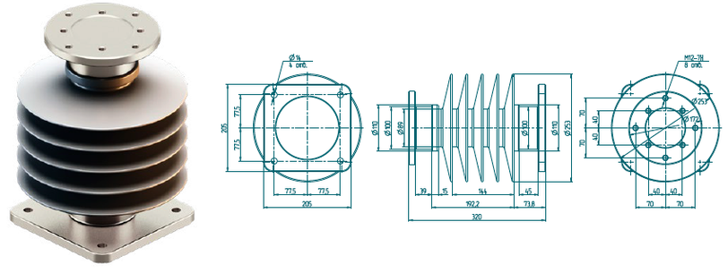 Изоляторы силиконовые ОСК 320/35–01 Metaenergy