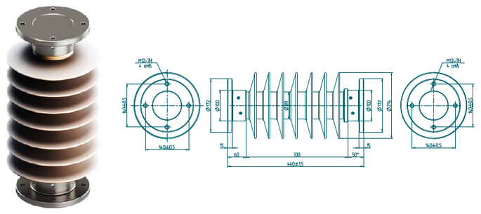 Изоляторы силиконовые ОСК 440/35–01  Metaenergy 