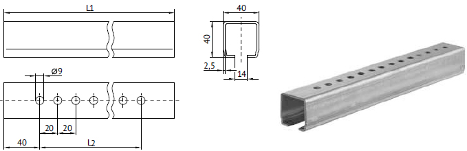 Кронштейн 40 × 42 × 2,5 мм КЛМ-Т 0812 Кронштейн 40 × 42 × 2,5 мм КЛМ-Т 0812